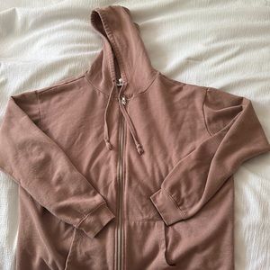 tillys brown zip up hoodie